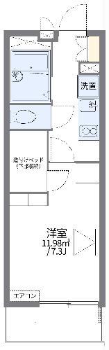レオパレスアクア(1K/3階)の間取り写真