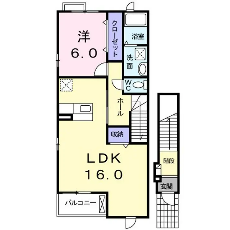 サンライトヒルズA 2階階 間取り