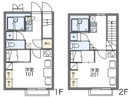 レオパレスライジング・サン(1K/2階)の間取り写真