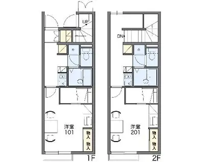 レオパレス鈴鹿マリン(1K/1階)の間取り写真