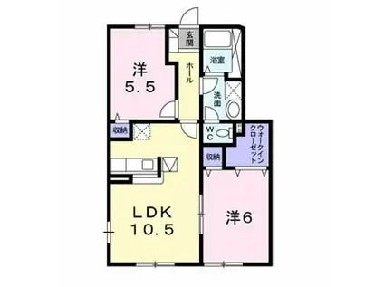 夢が丘ガーデンハイツⅣ(2LDK/1階)の間取り写真