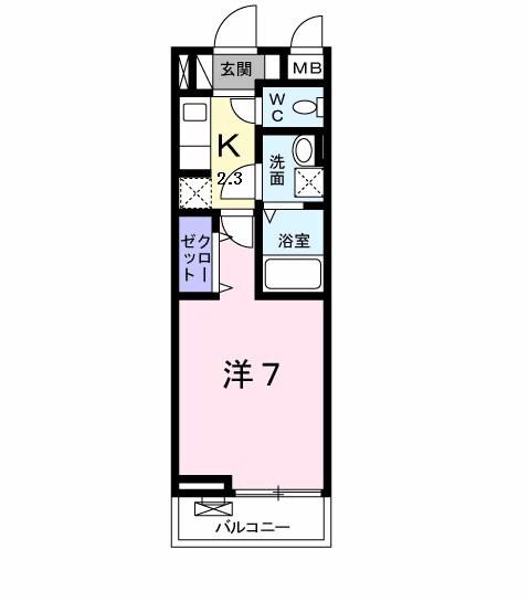 GRACEⅢ(1K/3階)の間取り写真
