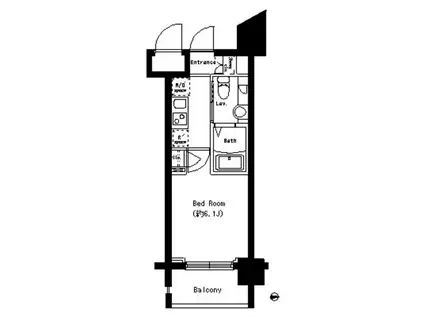 パークキューブ大井町(1K/6階)の間取り写真