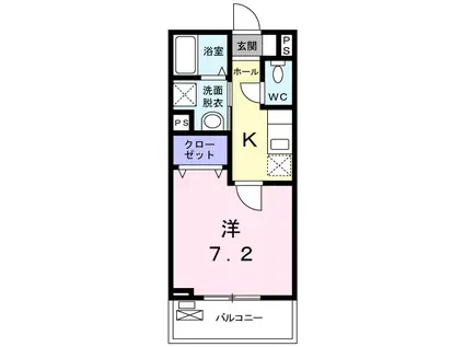 CANIICHE 荻窪(1K/2階)の間取り写真
