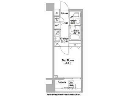 コンフォリア本所吾妻橋(1K/4階)の間取り写真
