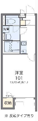 クレイノモアナルア ドエル(1K/1階)の間取り写真