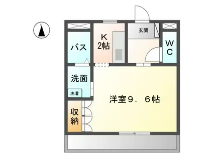 アメニティ・ハイツ(1K/1階)の間取り写真