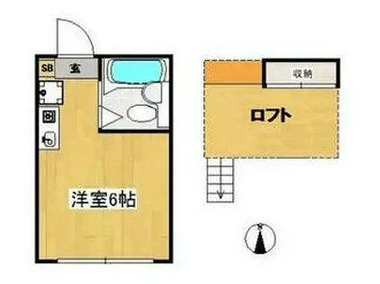 MY PLAN R ロフトあり(ワンルーム/1階)の間取り写真