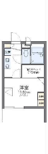 レオパレスだるま(1K/3階)の間取り写真