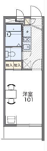 レオパレス荒崎(1K/3階)の間取り写真