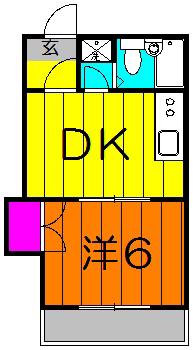 松本マンション(1DK/1階)の間取り写真
