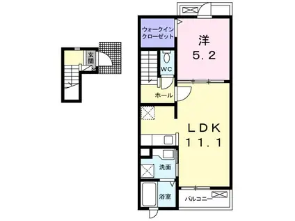マーベラスKⅡ(1LDK/2階)の間取り写真