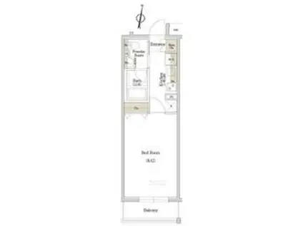 アーバネックス西新宿(1K/3階)の間取り写真