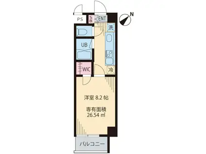 MONTE VERDE TOKIWADA(1K/5階)の間取り写真