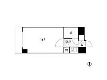 グローリア初穂桜台Ⅱ(1K/5階)の間取り写真