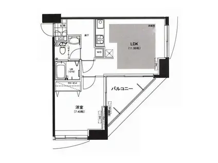 サウンドおしあげ(1LDK/13階)の間取り写真