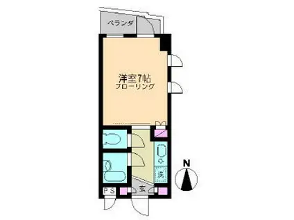 クオリアコート(1K/3階)の間取り写真