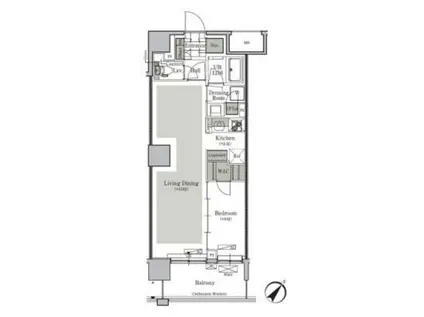 パークキューブ西ヶ原ステージ(1LDK/9階)の間取り写真