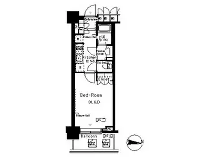 パークアクシス辰巳ステージ(1K/5階)の間取り写真