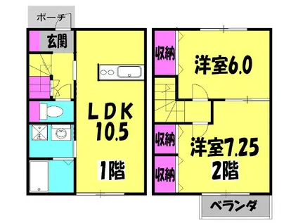 Ｌａ　ｇａｒｅ(2LDK)の間取り写真