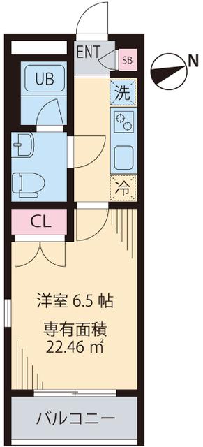 エルデ板橋(1K/2階)の間取り写真