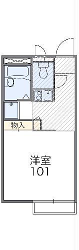 レオパレスHARU(1K/2階)の間取り写真