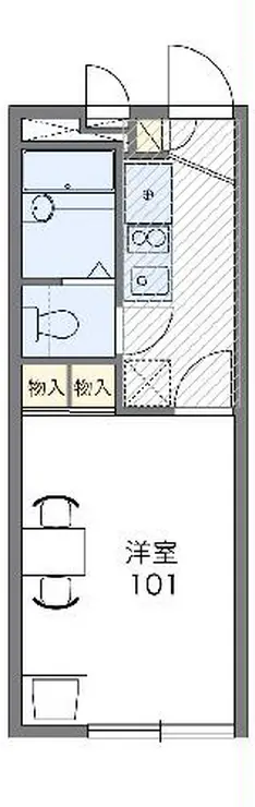 レオパレスみすずが丘 1階階 間取り