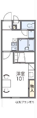 レオパレスGROENLEVEN YS(1K/1階)の間取り写真