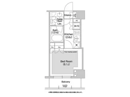 コンフォリア日本橋人形町イースト(1K/10階)の間取り写真