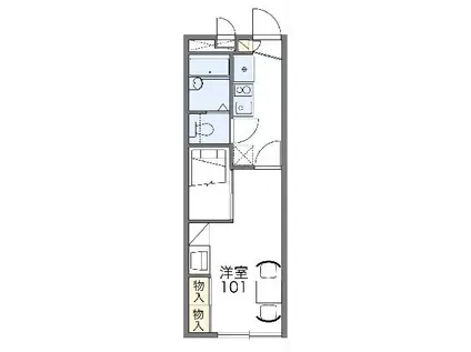 レオパレス富沢(1K/2階)の間取り写真