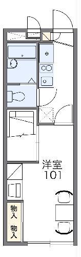レオパレスグリーンステージ(1K/2階)の間取り写真