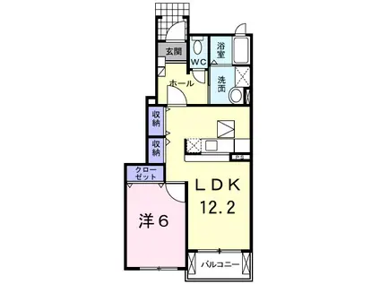 アルトピアーノⅠ(1LDK/1階)の間取り写真