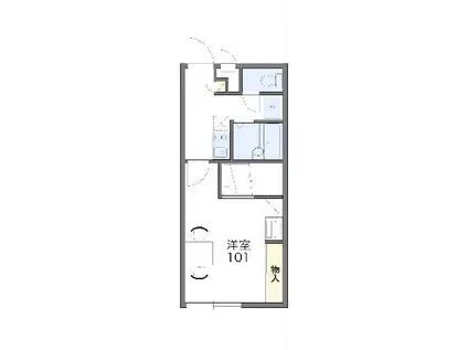 レオパレス東田子(1K/1階)の間取り写真