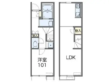 レオネクストSHIRAO(1LDK/1階)の間取り写真