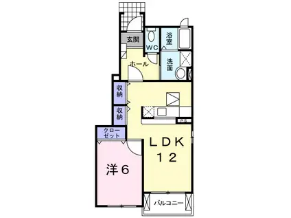 アルトピアーノⅡ(1LDK/1階)の間取り写真