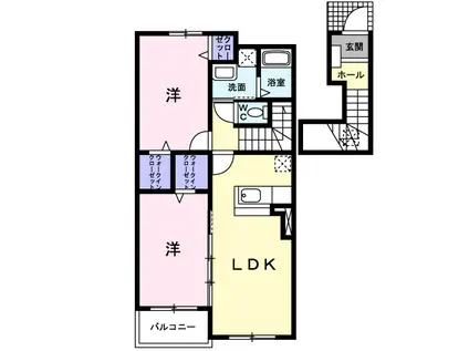 ディスカバリーC(2LDK/2階)の間取り写真