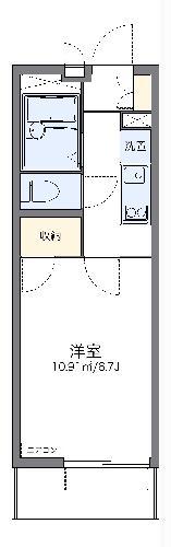 レオパレスフルート(1K/2階)の間取り写真