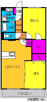 アルコバレーノ(2LDK/1階)の間取り写真