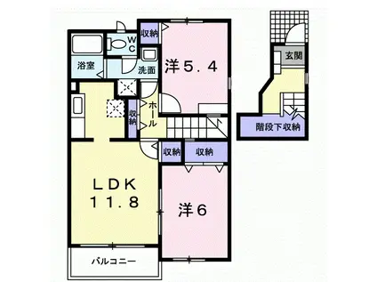 セレージョ Ⅱ(2LDK/2階)の間取り写真