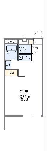 レオパレス八田(1K/2階)の間取り写真