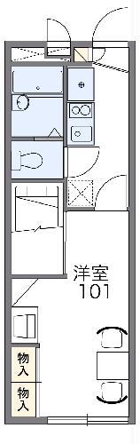レオパレス秋豊(1K/1階)の間取り写真