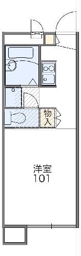 レオパレスルナ(1K/1階)の間取り写真