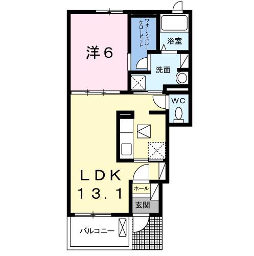 ダグラスポートⅢ(1LDK/1階)の間取り写真