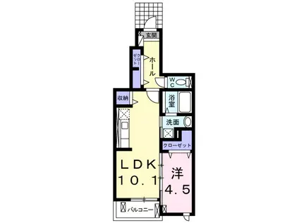 GERMER Ⅰ(1LDK/1階)の間取り写真