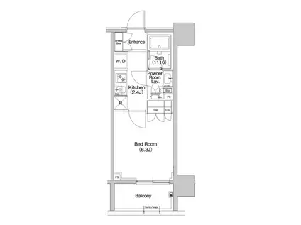 コンフォリア品川イースト(1K/6階)の間取り写真