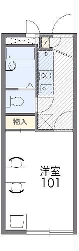 レオパレスパレスマンションⅠ(1K/1階)の間取り写真