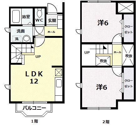 LAPYS Ⅳ(2LDK/1階)の間取り写真