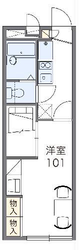 レオパレスYOUTHVILLA(1K/2階)の間取り写真