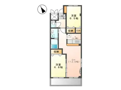 アザレアハウス2(2LDK/2階)の間取り写真