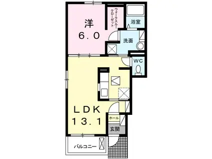 チェリーブロッサムⅢ(1LDK/1階)の間取り写真